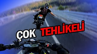 SABUNCUBELİ VİRAJLARINDA LASTİK PATLADI  MT07 MOTOVLOG [upl. by Iadahs]