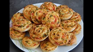 Mini pizzas roulées  ميني بيتزا ملفوفة [upl. by Herr57]