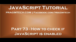 How to check if JavaScript is enabled [upl. by Bruis]