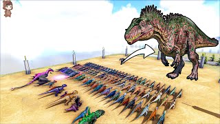 Savage Acrocanthosaurus VS Mod Creatures  ARK Mod Battle Ep191 [upl. by Herrle]