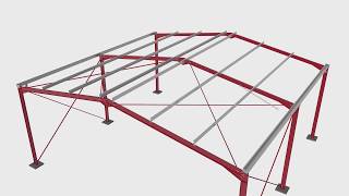 Steel Portal Frame Building Construction [upl. by Aniweta]