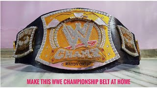 How to make WWE championship at home  make WWE spinner belt at home  homemade WWE belts [upl. by Nemracledairam]