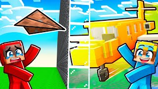 Nico vs Cash PLANE House Battle in Minecraft [upl. by Nnairol]