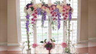 DIY Tall Romantic Garden Wedding Centerpiece [upl. by Atiniuq375]