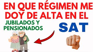 Como Me doy de alta en el SAT si soy Jubilado y Pensionado ¿En Que Régimen Darse de ALTA en 2024 [upl. by Meldoh]