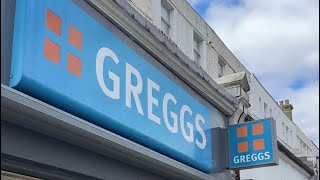 Part 2 American tries Greggs in the UK for the first time uk american foodie food foodreview [upl. by Ker82]