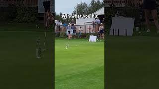 Win the bottle of booze you hit 2024 golf golfcompetition summer fyp pga funny humor usa [upl. by Bedad]