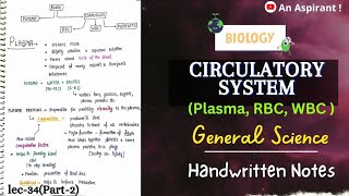 Circulatory SystemBlood Unit8 Part2  Biology  General Science  Lec34  An Aspirant [upl. by Boycie77]