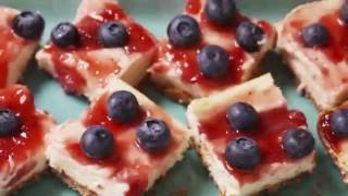 How To Make Berry Cheesecake Bars  Delish [upl. by Phillip]