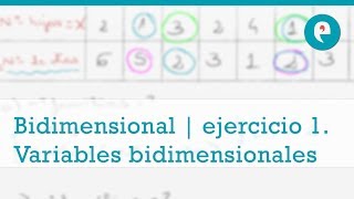 Estadística bidimensional  ejercicio 1 Interpretación de una variable bidimensional [upl. by Eamaj37]