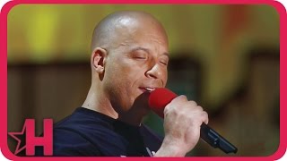 Vin Diesel Sings See You Again for Paul Walker Tribute at 2015 MTV Movie Awards  Hollyscoop News [upl. by Ahsyekal]