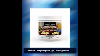 Premium Collagen Peptides Type I amp III Supplement 350g 123oz – Made in the USA [upl. by Asilam]