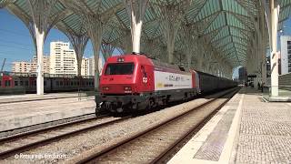 Trains at Estação do Oriente Lisbon Portugal 16 september 2017 [upl. by Eseneg]