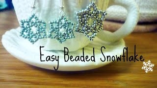 DIY Seed Bead Snowflake ¦ The Corner of Craft [upl. by Ilat]