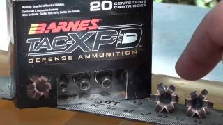 9mm Barnes TAC XPD short barrel ballistic gel test [upl. by Renraw839]