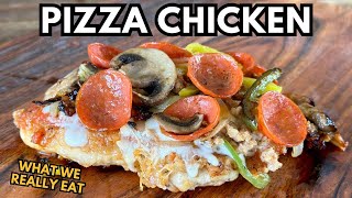 Supreme Pizza Chicken  What We REALLY Eat When Were Not Filming [upl. by Ahsitam]