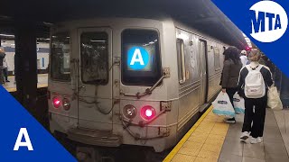 「IND」Lefferts Blvd bound Pullman R46 A train departing 42nd StreetPABT [upl. by Okihsoy]