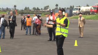 UN Mission in DR Congo launches the inaugural flight of unarmed Unmanned Aerial Vehicles in Goma [upl. by Alyek785]