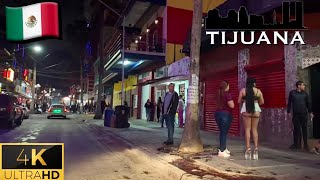 🇲🇽 Tijuana Streets at Night  Zona Norte 2024 4K [upl. by Snowman]