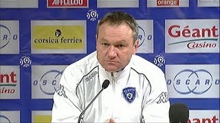 Conférence de presse SC Bastia  Evian TG FC 00  201213 [upl. by Alvis]