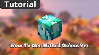 How To Get MITHRIL GOLEM PET in Hypixel Skyblock [upl. by Pinkham]