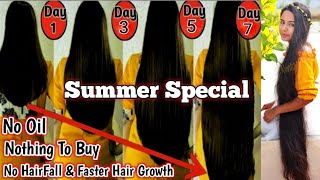 7 Days Super Fast Hair Growth Challenge  Before amp After  Grow The Longest Hair In Summer  RuntiMe [upl. by Malinin]