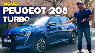 PEUGEOT 208 GRIFFE TURBO 2024 teste completo da versão mais topo com motor 10 130cv [upl. by Aerdnas322]