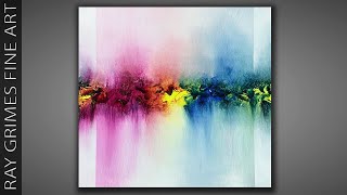 Simple Blending Techniques for Abstract Painting  Step by Step Acrylics  Abstract Painting 458 [upl. by Tosch]