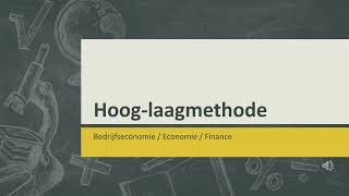 Hoog laagmethode [upl. by Saimerej]