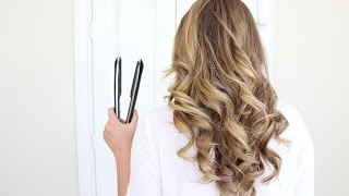 How To Curl Your Hair With A Flat Iron  Long Lasting [upl. by Ulysses139]