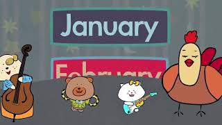 Months of the Year Song  Song for Kids  The Singing Walrus [upl. by Ginevra200]