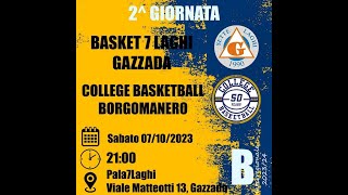 COELSANUS 7 LAGHI GAZZADA VS COLLEGE BASKETBALL BORGOMANERO [upl. by Alket]