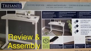 Tresanti Adjustable High Desk Unboxing Review and Assembly Should you buy it [upl. by Ybloc883]