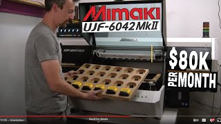 Being used in a real business  Mimaki UJF6042 MkII UV Digital Printer [upl. by Buna]