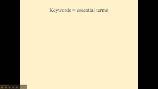 Part 1 Selecting Keywords [upl. by Cosmo]