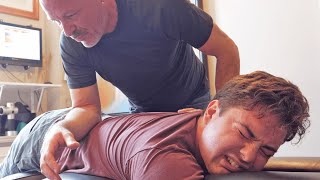 Master Chiropractor SATISFYINGLY Cracks My Broken Back [upl. by Ferullo209]