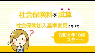 社会保険料を試算（10月スタート社会保険加入基準変更に向けて） ＃社会保険 ＃短時間労働者 ＃法改正 ＃適用拡大 ＃給与計算 [upl. by Eadahc533]