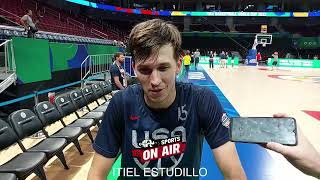 Austin Reaves on Representing USA Team Chemistry and Adjusting to FIBA rules  FIBA World Cup [upl. by Enitsud]