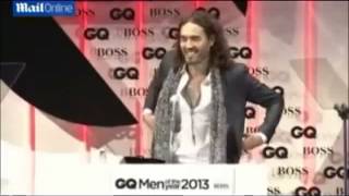 Russell Brand Kicked Out of GQ Men Awards 2013 For Pointing Out Hugo Boss Made Nazi Uniforms [upl. by Huberty]