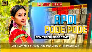 Dj sarZen parsonal song  Apdi pode pode  Edm tapori Vibration mix  dj remix song [upl. by Ynahpets]