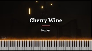 Cherry Wine  Hozier  Piano Tutorial [upl. by Nollie]