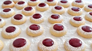 Engelsaugen Plätzchen Rezept  Kulleraugen  Weihnachtsplätzchen mit Marmelade [upl. by Gaultiero]