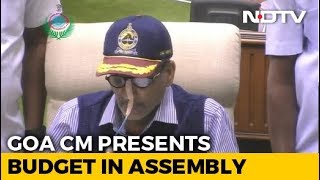 Tube In Nose Unwell Manohar Parrikar Presents Goa Budget [upl. by Namyw537]