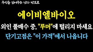 에이비엘바이오 주가전망 외인 풀매수 중 quot루머quot에 털리지 마세요 단기고점은 quot이 가격quot에서 나옵니다 [upl. by Zeuqcaj]