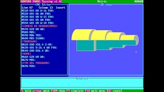 Curso CNC FANUC  Clase 21 Práctica 15 Cilindrados Formato Incremental [upl. by Ellehcir]