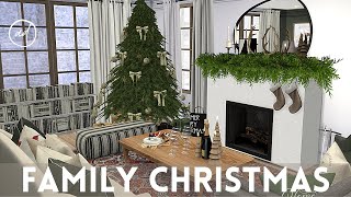 CHRISTMAS FAMILY HOME  Sims 4  CC SPEED BUILD [upl. by Nylasoj]