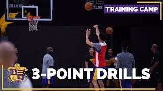 Lakers Training Camp Practice Footage 3Point Shooting Drills [upl. by Obnukotalo]