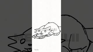 gluttonous beast art animation animationmeme cat catshorts memes silly [upl. by Anhcar]