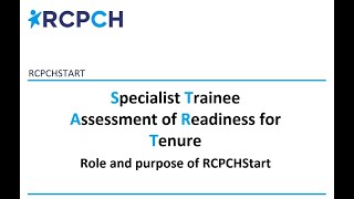 Role and purpose of RCPCH START  webinar with Dr Tushar Vince [upl. by Tor482]