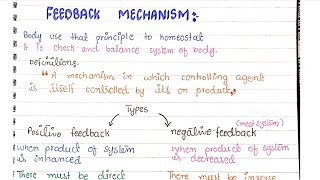 Feedback mechanism  MDCAT 2023  Coordination And Control [upl. by Giarc]